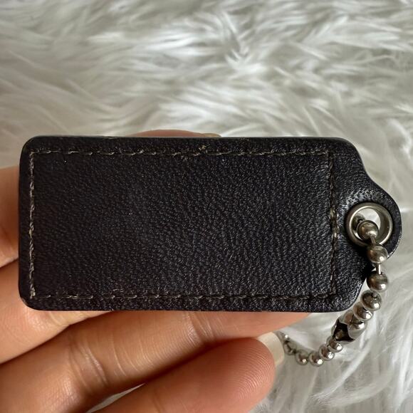 2" COACH Gold Brown Fob Bag Charm Hang tag Hangtag - Picture 2 of 2